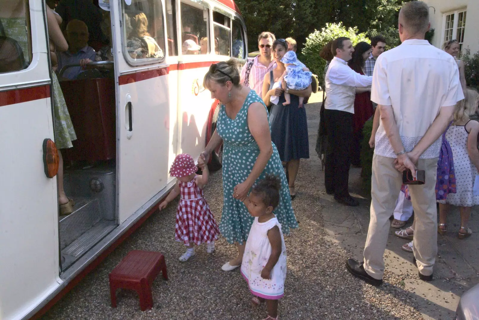 Rachel rounds up some children, from Clive and Suzanne's Wedding, Oakley and Brome, Suffolk - 10th July 2010