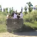 The half-track drives up to the resevoir, Clive and Suzanne's Wedding, Oakley and Brome, Suffolk - 10th July 2010