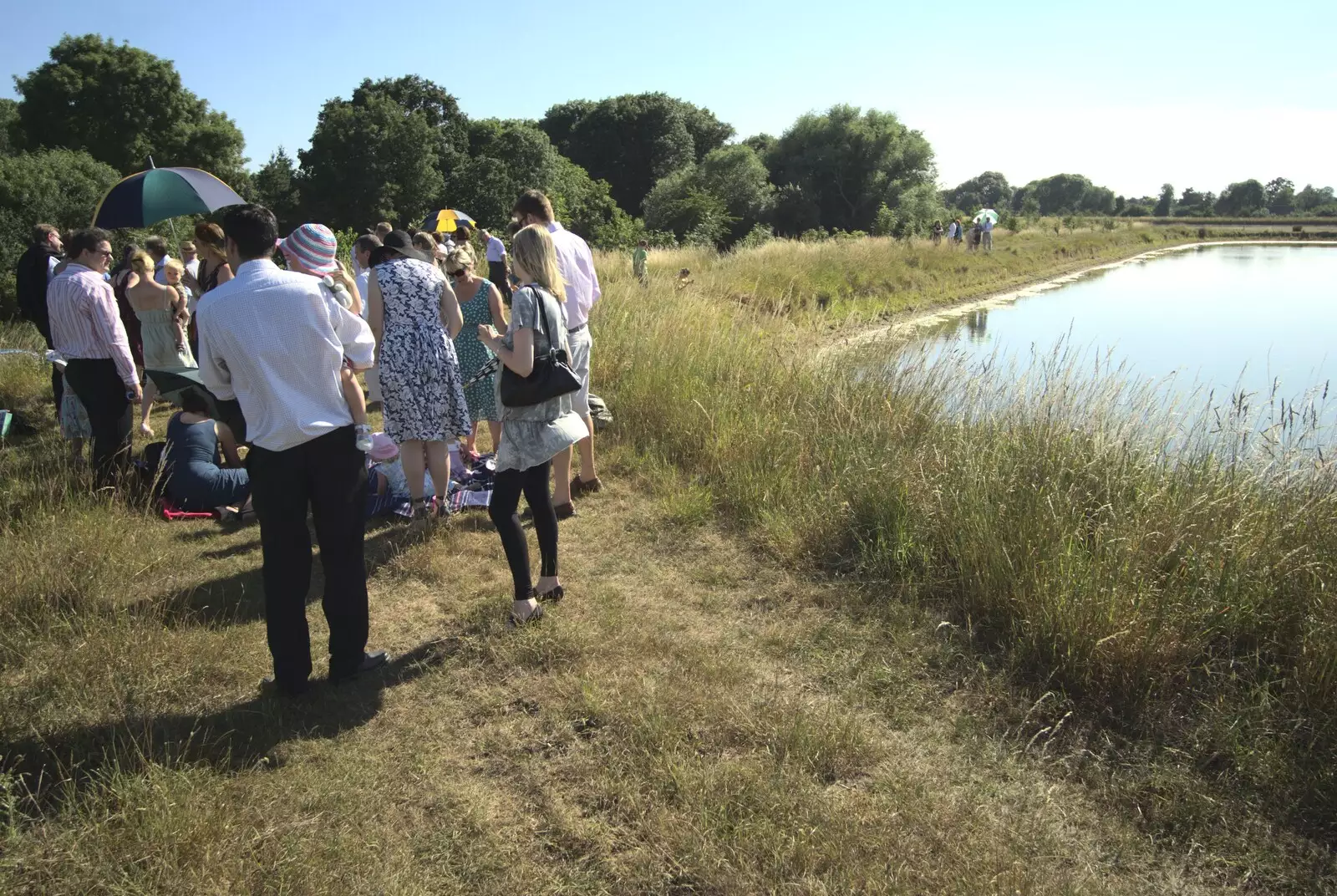 By the resevoir, from Clive and Suzanne's Wedding, Oakley and Brome, Suffolk - 10th July 2010