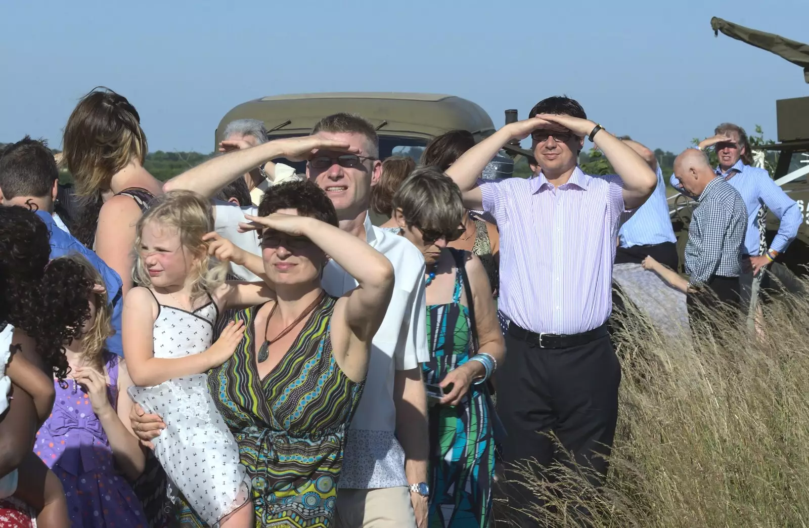 The crowds watch the display, from Clive and Suzanne's Wedding, Oakley and Brome, Suffolk - 10th July 2010