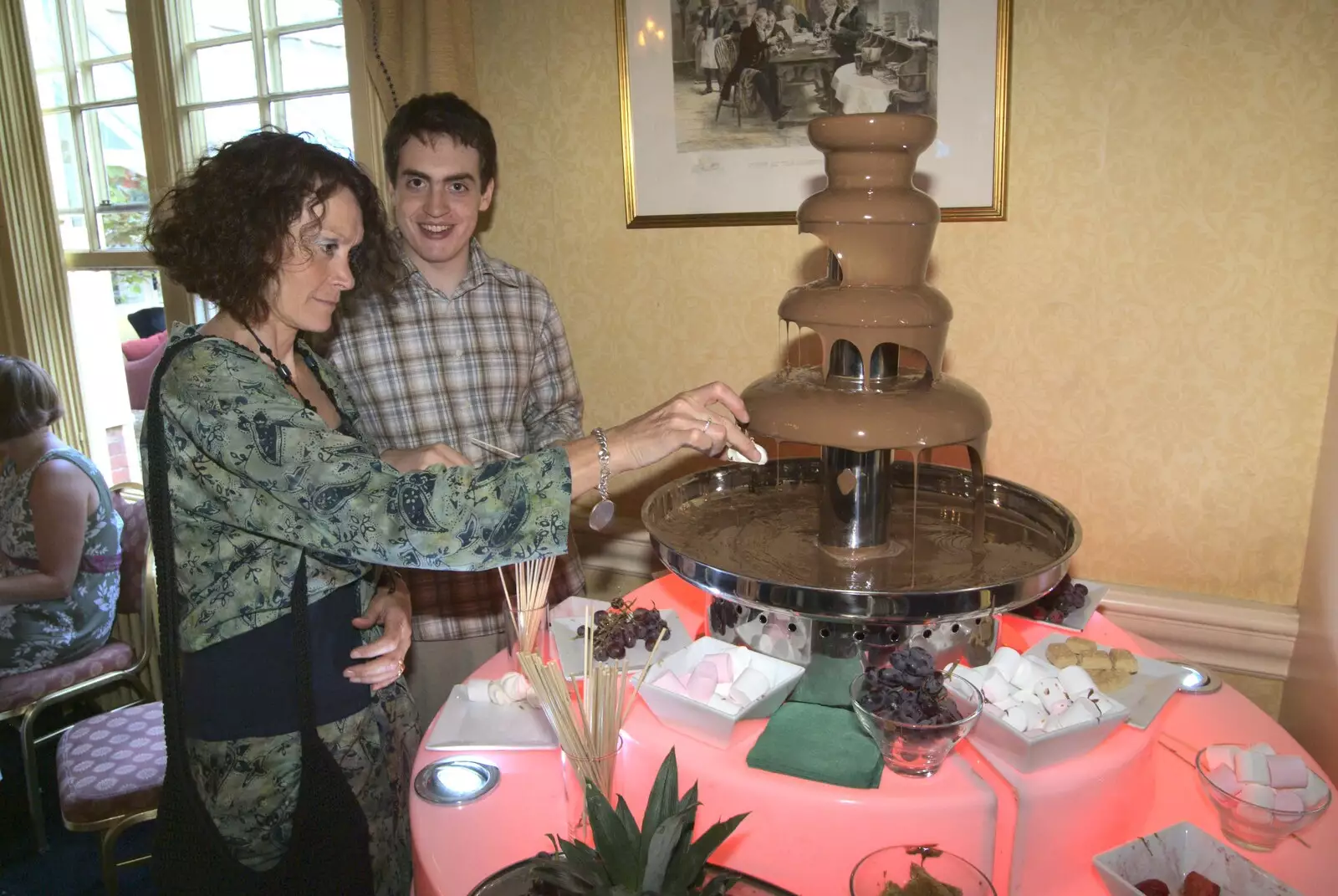 The chocolate fountain, from Clive and Suzanne's Wedding, Oakley and Brome, Suffolk - 10th July 2010