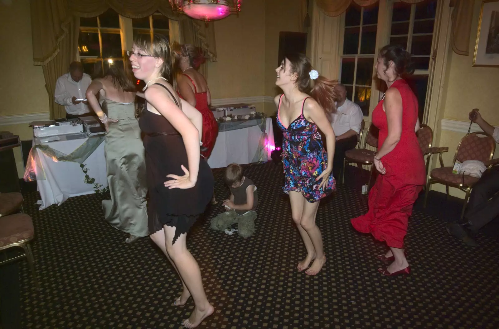 Ellie leads some wedding line-dancing, from Clive and Suzanne's Wedding, Oakley and Brome, Suffolk - 10th July 2010