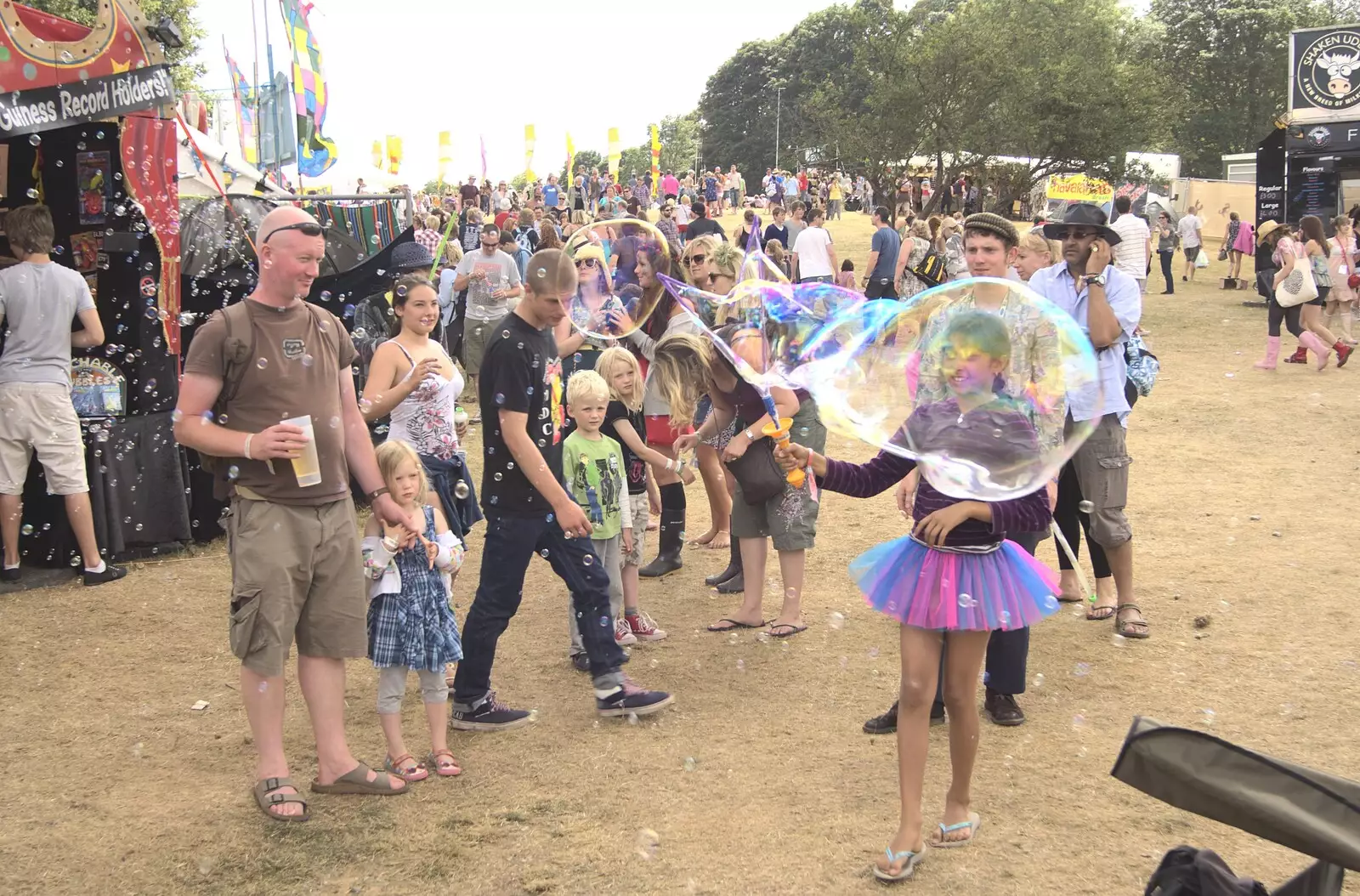 A stall pumps out bubbles all day, from The Fifth Latitude Festival, Henham Park, Suffolk - 16th July 2010