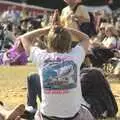 A spot of yoga, whilst waiting for the next band, The Fifth Latitude Festival, Henham Park, Suffolk - 16th July 2010