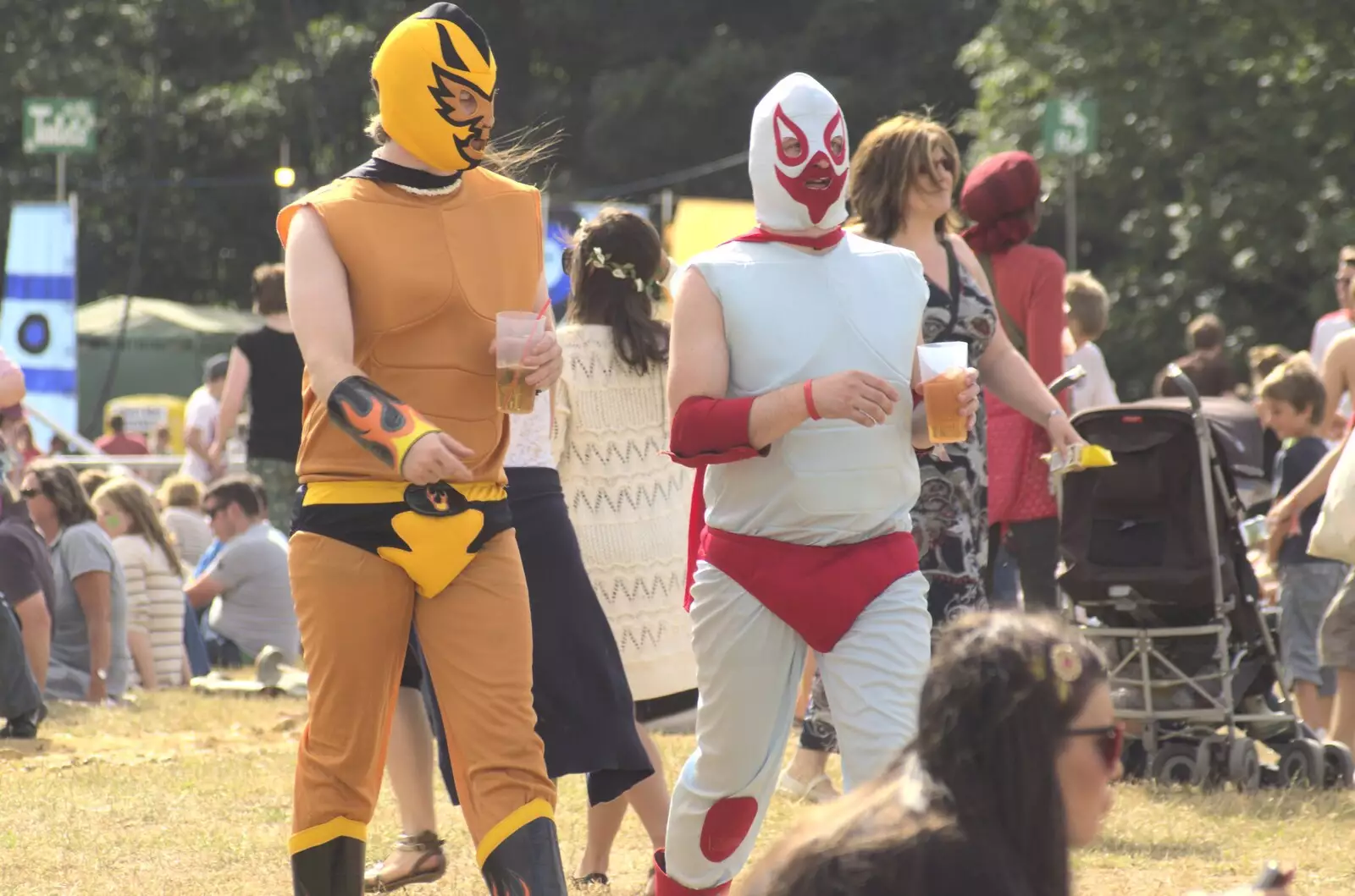 Mexican wrestlers, from The Fifth Latitude Festival, Henham Park, Suffolk - 16th July 2010