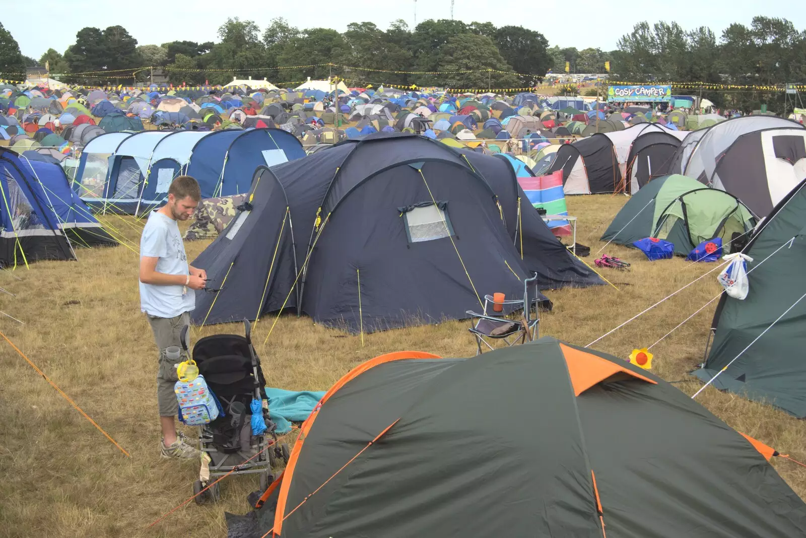 Back in Tent City, from The Fifth Latitude Festival, Henham Park, Suffolk - 16th July 2010