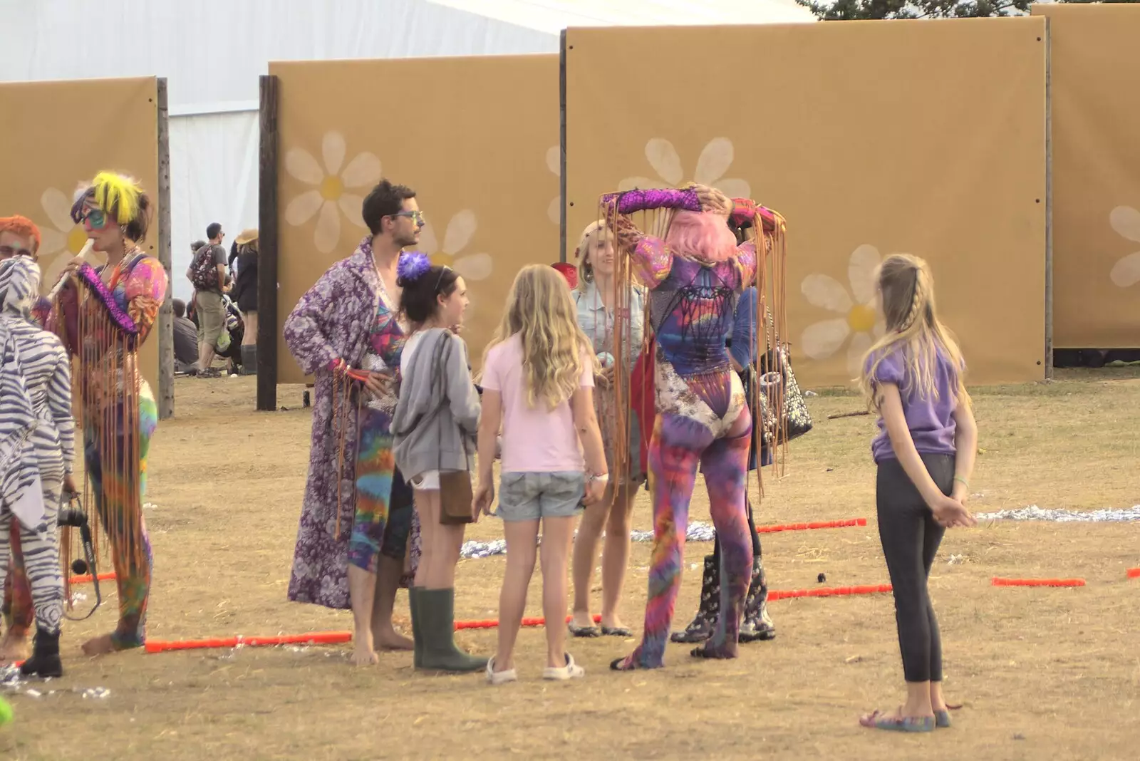 Brightly-painted people, from The Fifth Latitude Festival, Henham Park, Suffolk - 16th July 2010