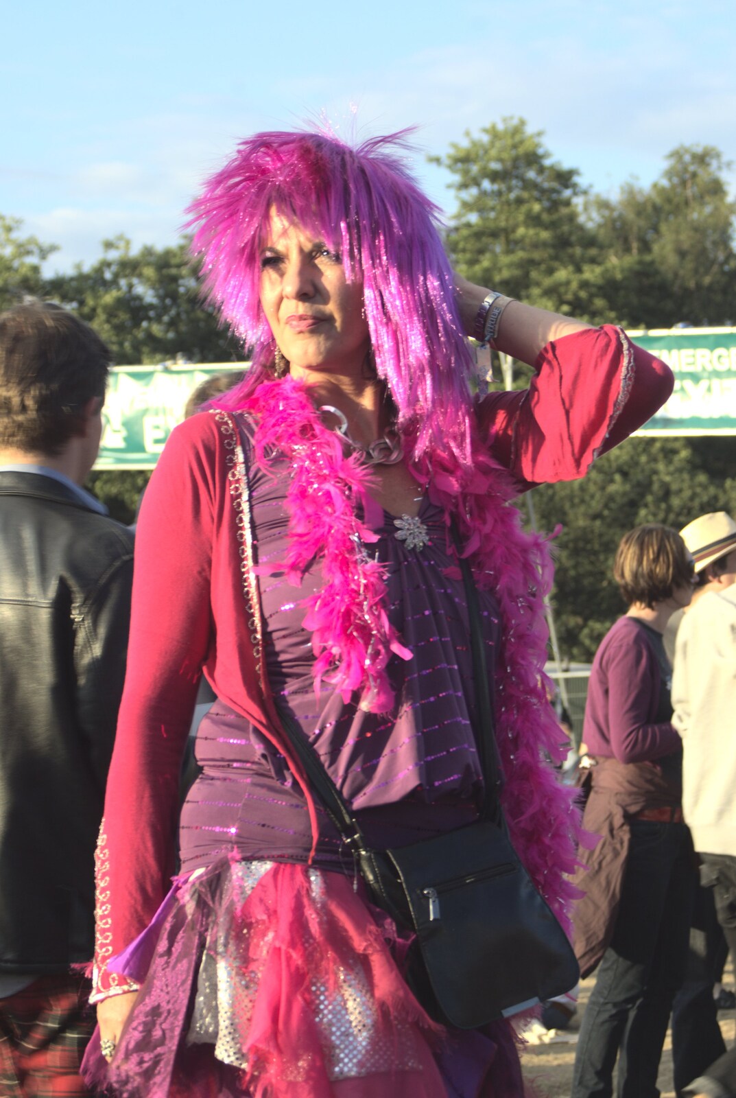 A bright pink wig from The Fifth Latitude Festival, Henham Park, Suffolk - 16th July 2010