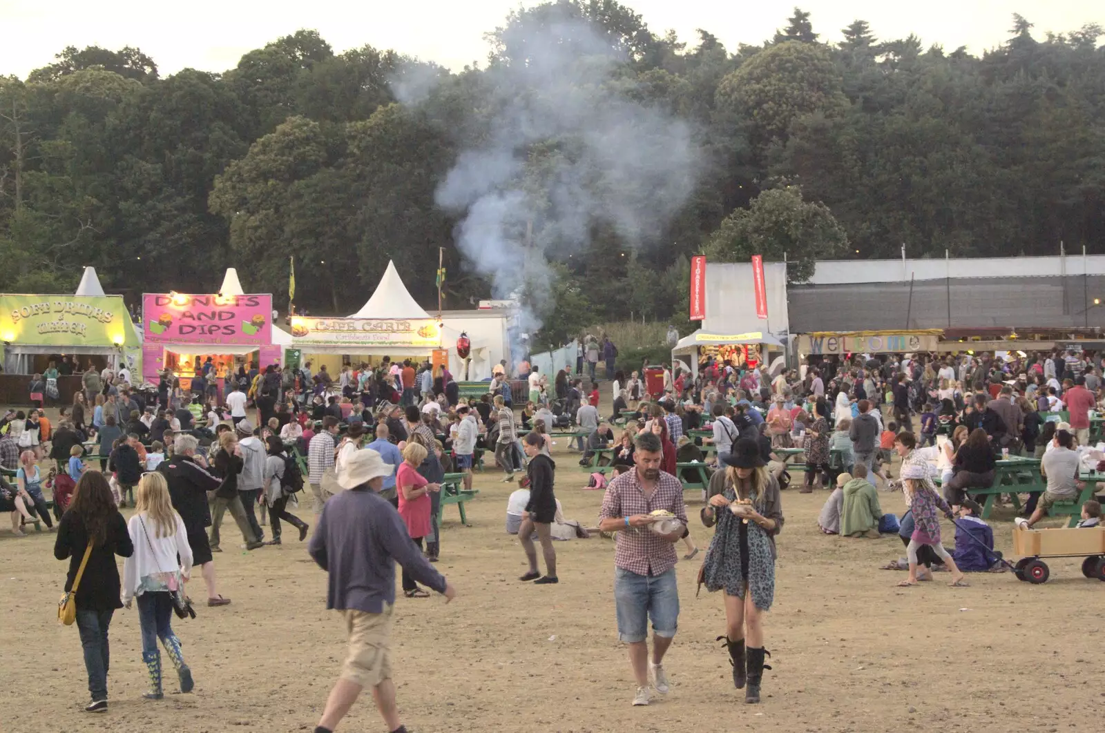 Smoke across the site, from The Fifth Latitude Festival, Henham Park, Suffolk - 16th July 2010