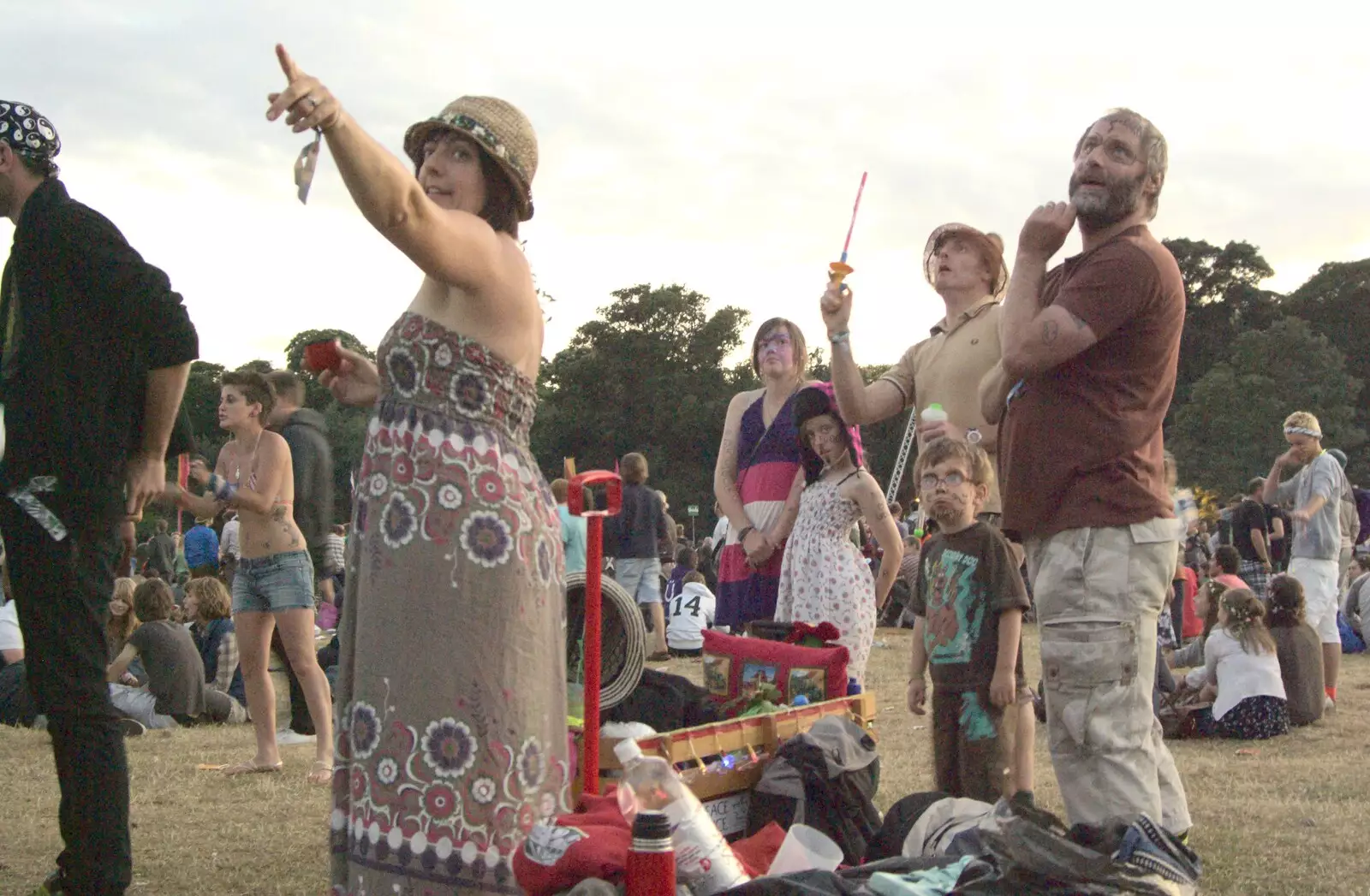 Somebody points, from The Fifth Latitude Festival, Henham Park, Suffolk - 16th July 2010