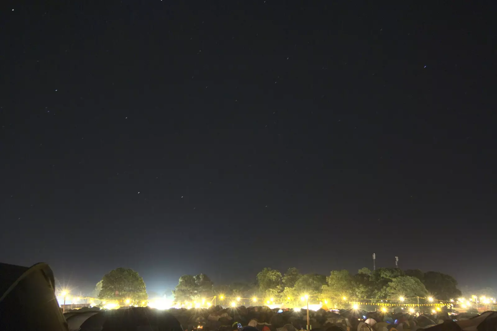 Stars over the fields of Suffolk, from The Fifth Latitude Festival, Henham Park, Suffolk - 16th July 2010