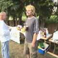 Wavy's got a beer, Nigel and Gail's Anniversary Bash, Thrandeston Great Green, Suffolk - 24th July 2010