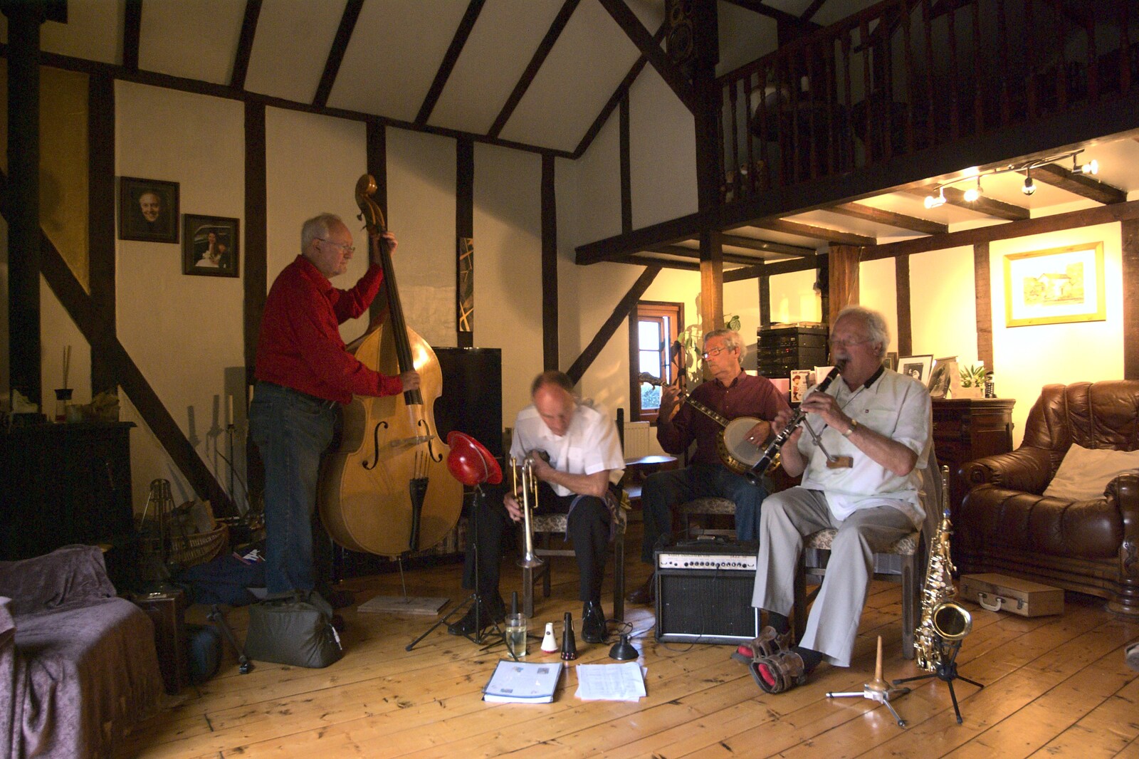 Nigel and Gail's Anniversary Bash, Thrandeston Great Green, Suffolk - 24th July 2010: Funky jazz quartet