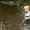 The Boy pokes about by the river, A Walk in Devil's Glen, County Wicklow, Ireland - 31st July 2010