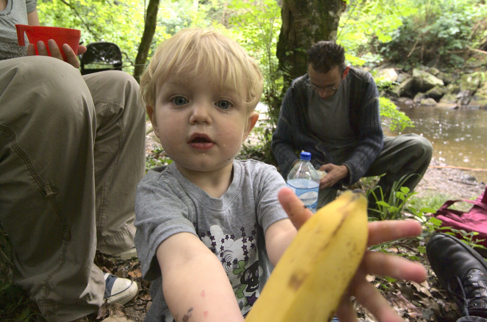 Fred's got a banana from A Walk in Devil's Glen, County Wicklow, Ireland - 31st July 2010