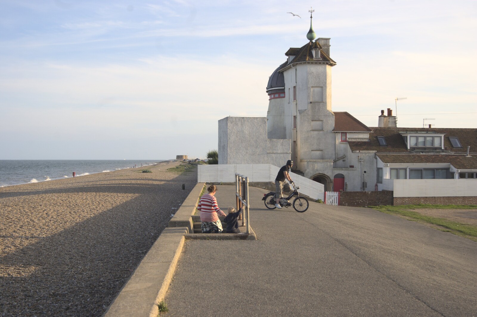 The BSCC at the Beaky, and The Campervan's First Trip, Dunwich and Aldeburgh, Suffolk - 8th August 2010: On the sea wall at Aldeburgh