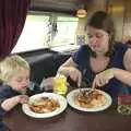 Fred and Isobel have dinner, The BSCC at Mellis, and a Campervan Trip, Great Hockham, Norfolk - 15th August 2010