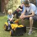 Over at Matthew's party, Fred has a go on a digger, The BSCC at Mellis, and a Campervan Trip, Great Hockham, Norfolk - 15th August 2010