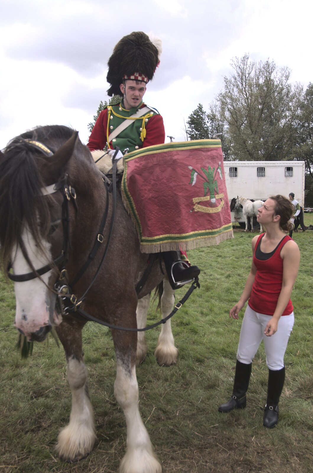An 18-hand Clydesdale, of the Welsh Yeomanry from The Eye Show, Palgrave, Suffolk - 30th August 2010