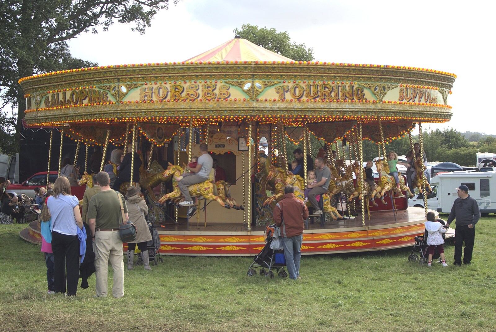 A vintage carousel from The Eye Show, Palgrave, Suffolk - 30th August 2010