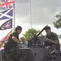 A boy gets to play with a tank, The Eye Show, Palgrave, Suffolk - 30th August 2010