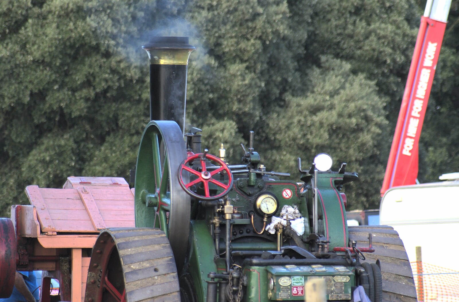A smoking traction engine from The Eye Show, Palgrave, Suffolk - 30th August 2010