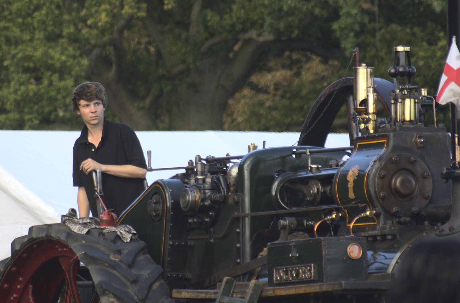 Some dude on a steam engine from The Eye Show, Palgrave, Suffolk - 30th August 2010