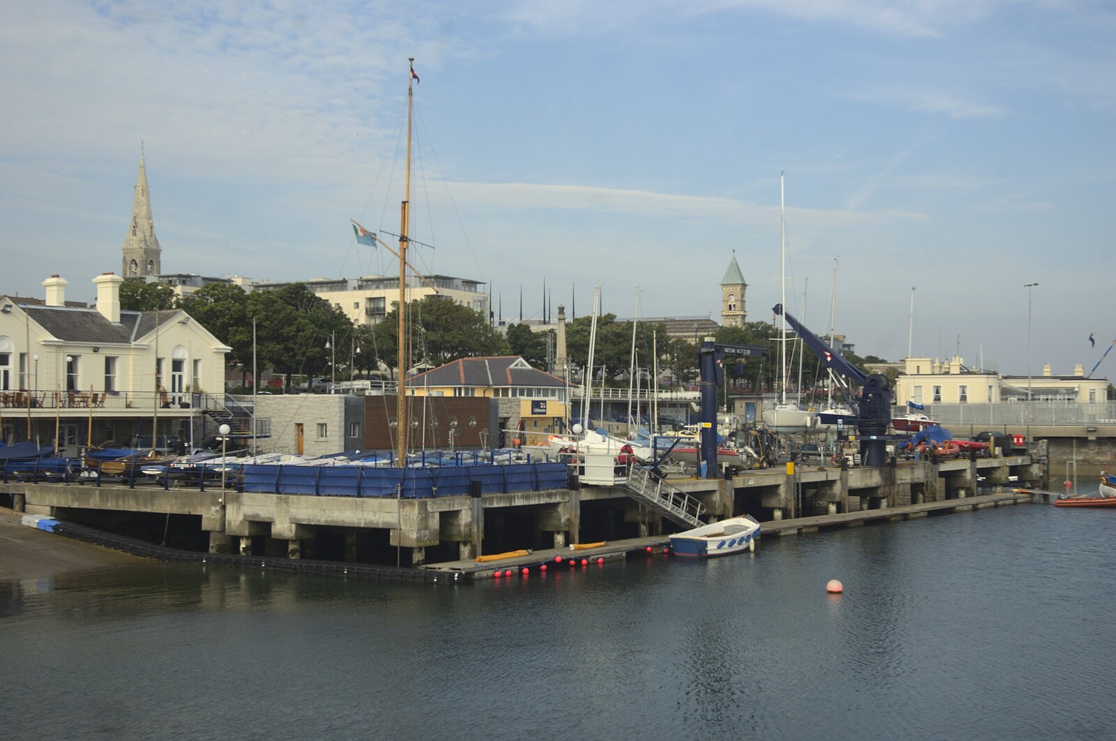 A Day in Dun Laoghaire, County Dublin, Ireland - 3rd September 2010: The yacht club at Dun Laoghaire