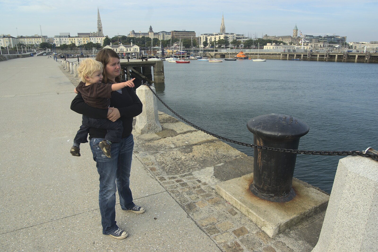 A Day in Dun Laoghaire, County Dublin, Ireland - 3rd September 2010: Fred points out to sea