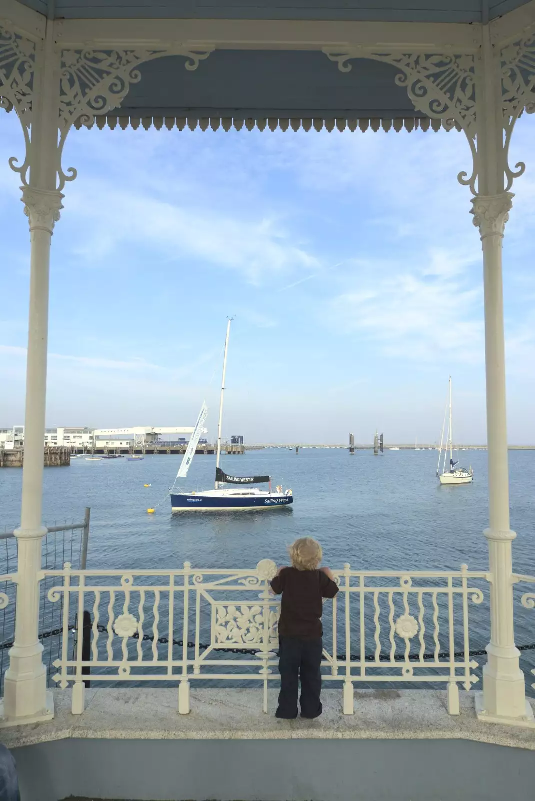 Fred looks out from the band stand, from A Day in Dun Laoghaire, County Dublin, Ireland - 3rd September 2010