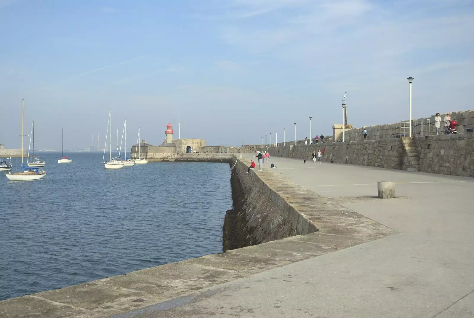 Dun Laoghaire harbour wall, from A Day in Dun Laoghaire, County Dublin, Ireland - 3rd September 2010