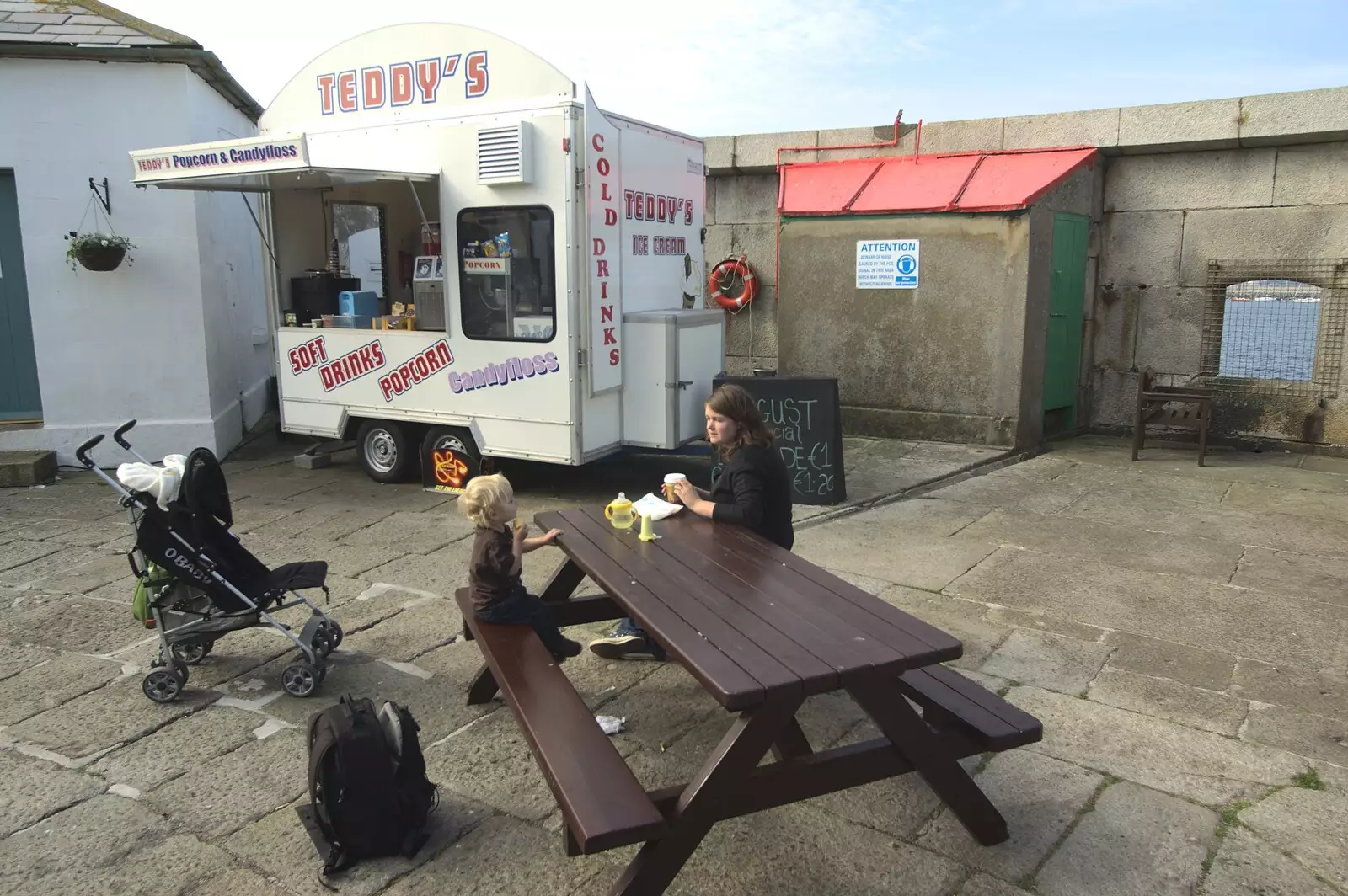 The bench by Teddy's ice creams, from A Day in Dun Laoghaire, County Dublin, Ireland - 3rd September 2010