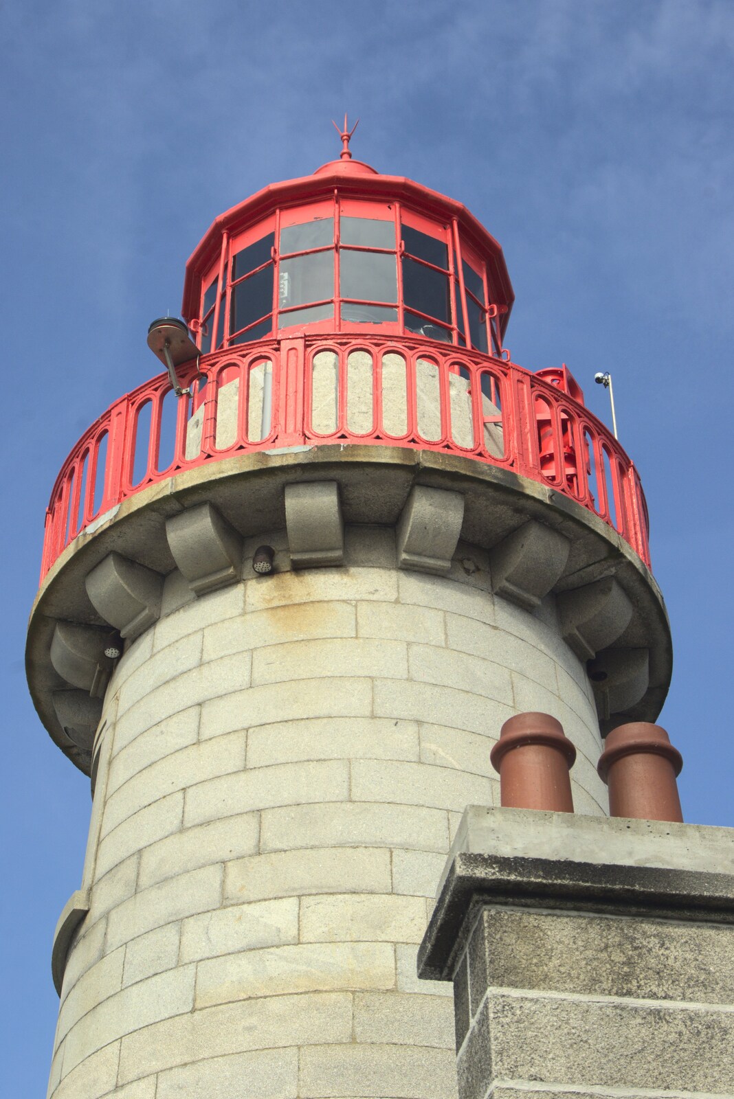 A Day in Dun Laoghaire, County Dublin, Ireland - 3rd September 2010: Port (in both senses) lighthouse