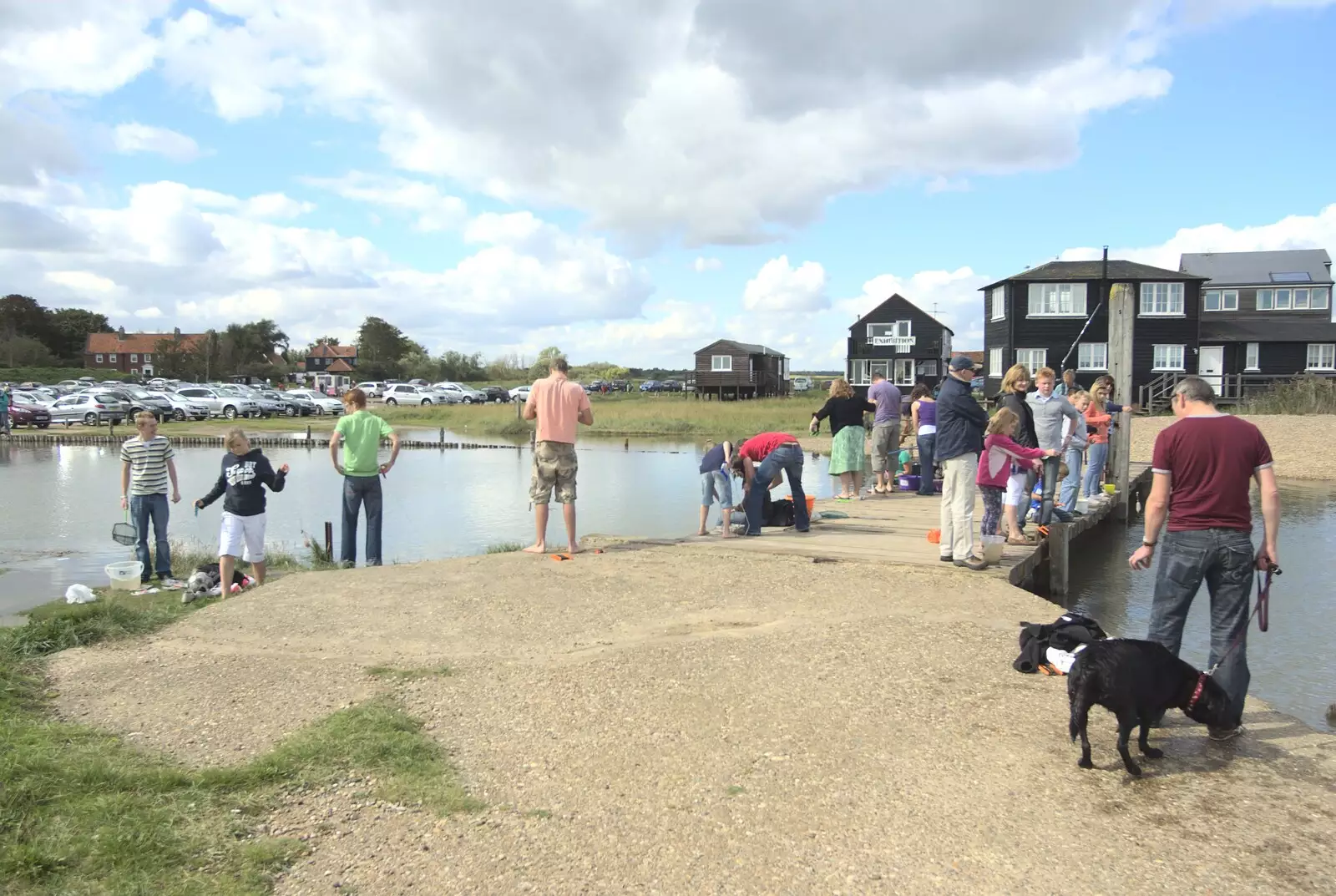 A milling throng go crabbing, from A Trip to Walberswick, Suffolk - 12th September 2010