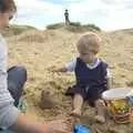 Fred builds a sand castle, A Trip to Walberswick, Suffolk - 12th September 2010