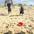 Isobel, Fred and some sand castles, A Trip to Walberswick, Suffolk - 12th September 2010