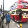 An original Routemaster bus outside the station, A 1940s Steam Weekend, Holt and Sheringham, Norfolk - 18th September 2010