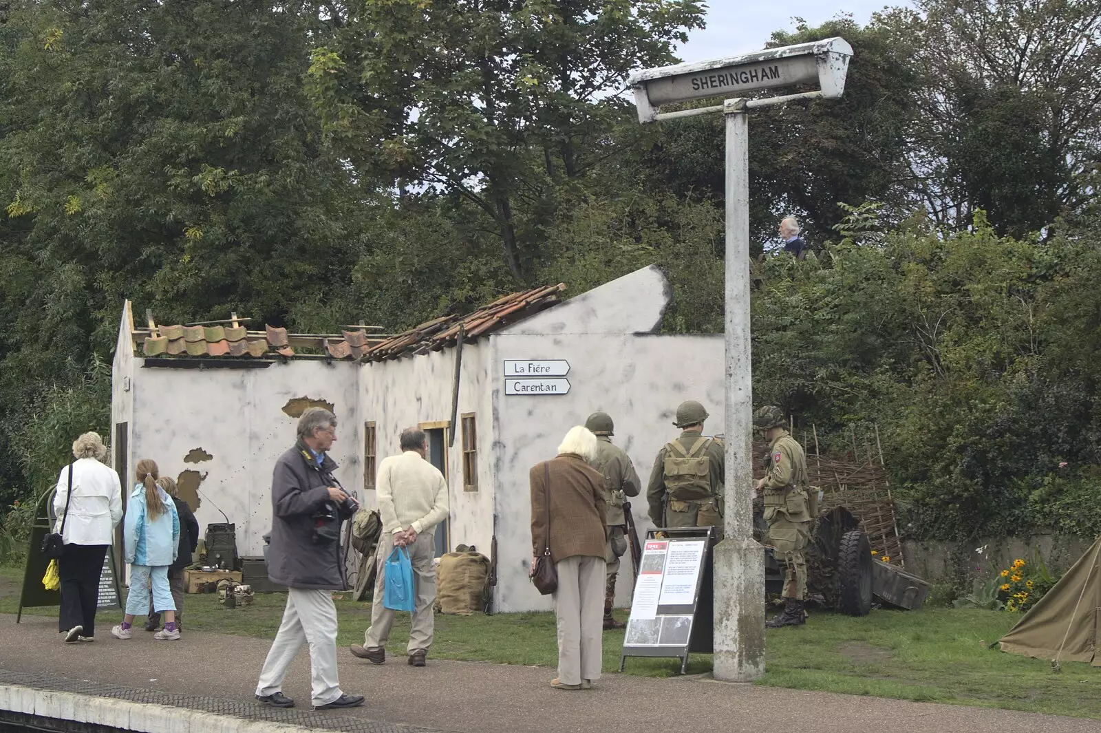 A reconstructed bombed French building, from A 1940s Steam Weekend, Holt and Sheringham, Norfolk - 18th September 2010