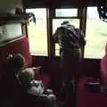 Clive sticks his head out of the window, A 1940s Steam Weekend, Holt and Sheringham, Norfolk - 18th September 2010