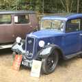 A blue Austin Seven, A 1940s Steam Weekend, Holt and Sheringham, Norfolk - 18th September 2010