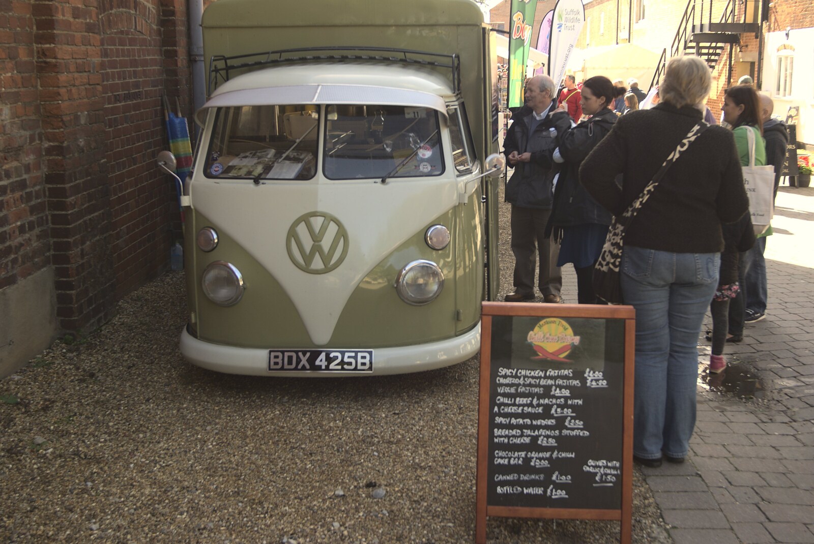 The Aldeburgh Food Festival, Snape Maltings, Suffolk - 25th September 2010: A VW 'splittie' is converted into a chilli-dispensing van