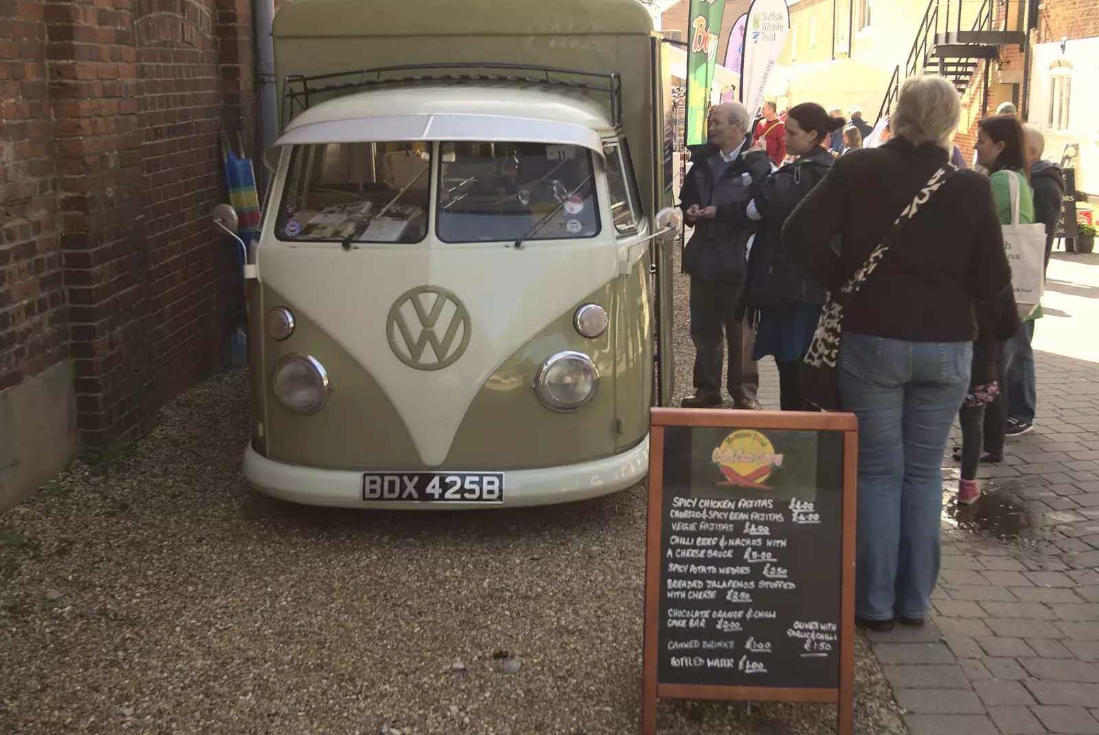 A VW 'splittie' is converted into a chilli-dispensing van, from The Aldeburgh Food Festival, Snape Maltings, Suffolk - 25th September 2010