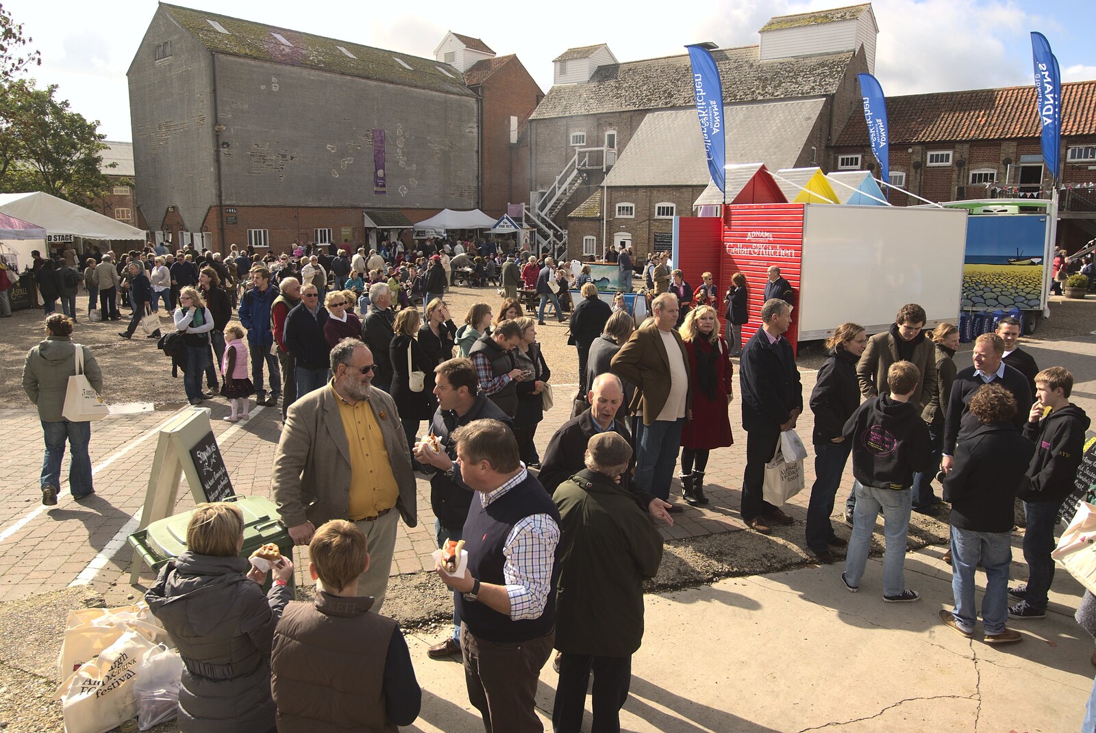 The Aldeburgh Food Festival, Snape Maltings, Suffolk - 25th September 2010: Crowds mill around