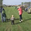 Isobel, Fred and Ellie at Rougham, A Bit of Ploughs to Propellors, Rougham Airfield, Suffolk - 3rd October 2010