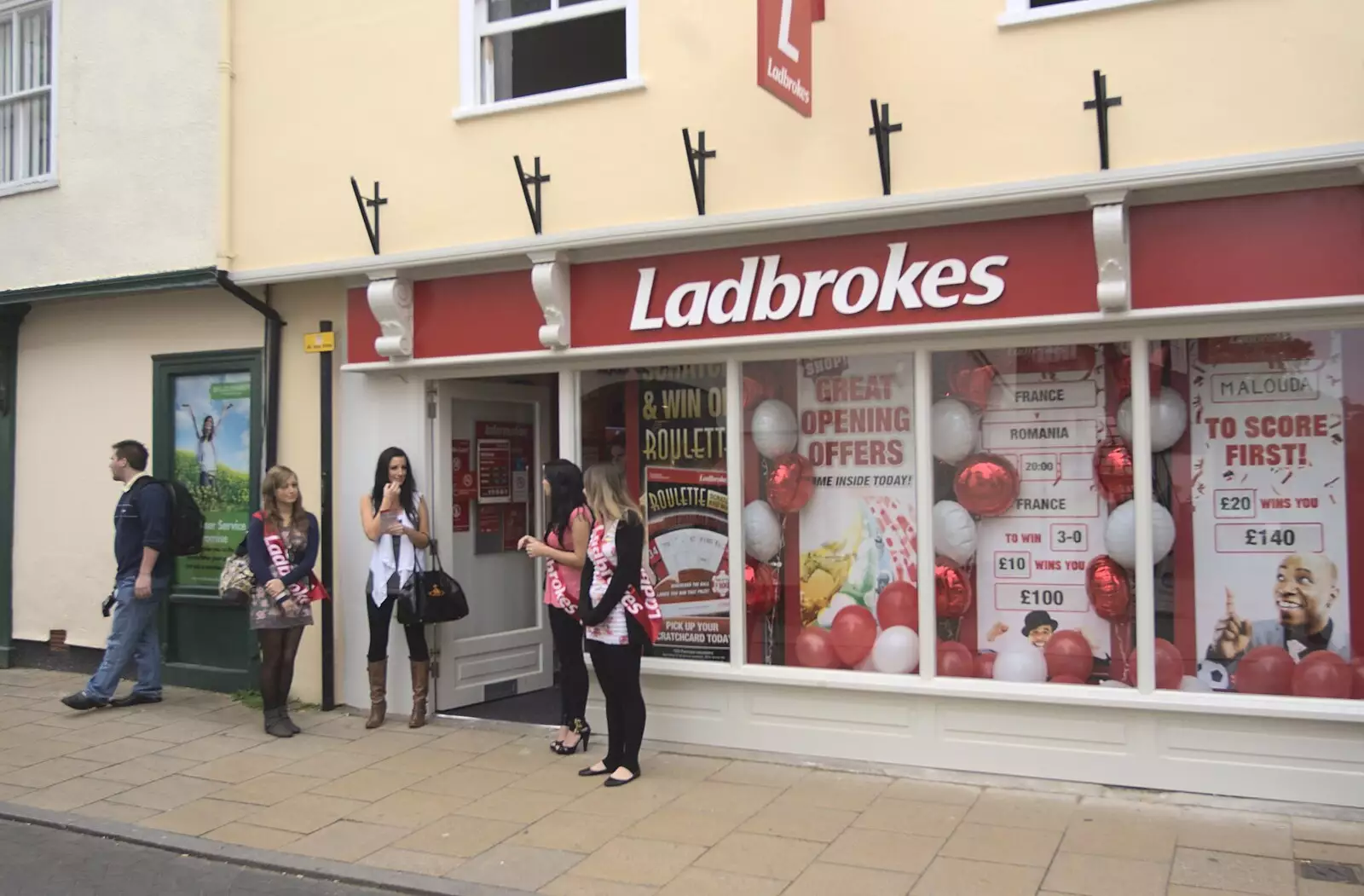 Ladbrokes relocates to the centre of town, from Helicopters on the A14, and a Walk at Thornham, Suffolk - 7th October 2010