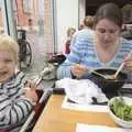 Fred finds it hilarious in Wagamama, Norwich By Train, Norfolk - 16th October 2010