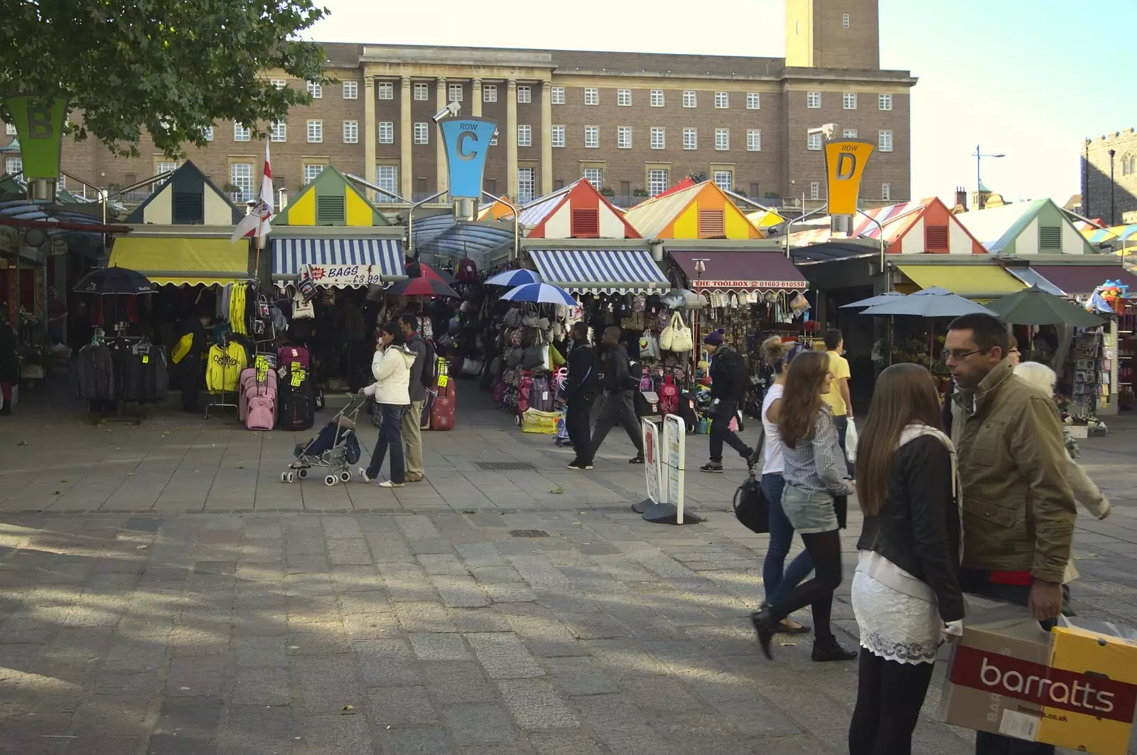 The refurbished market, from Norwich By Train, Norfolk - 16th October 2010