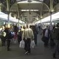 Crowds mill around on the platform of Norwich Station, Norwich By Train, Norfolk - 16th October 2010