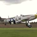P-51 D Mustang 'Janie' takes off on a sortie, Maurice Mustang's Open Day, Hardwick Airfield, Norfolk - 17th October 2010