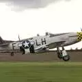 P-51D Mustang 'Janie' takes off on a sortie, Maurice Mustang's Open Day, Hardwick Airfield, Norfolk - 17th October 2010